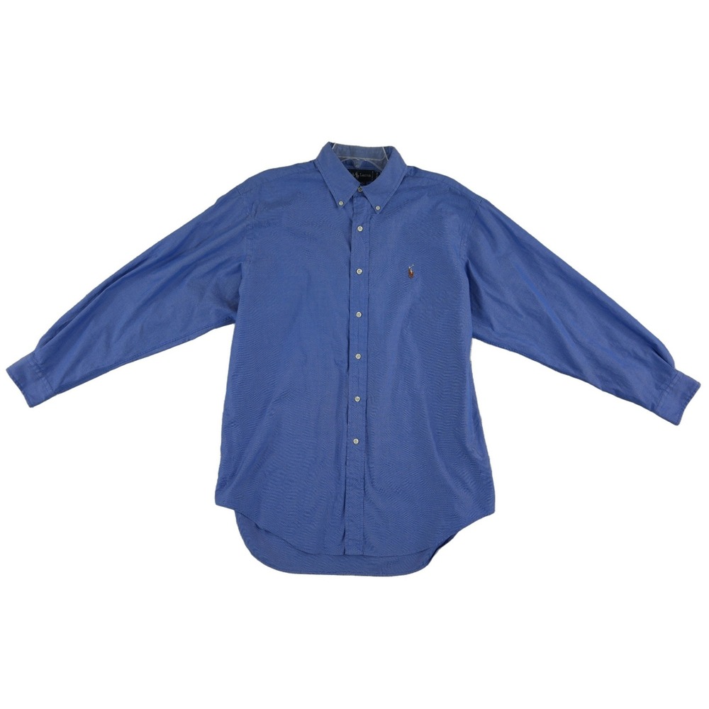 Ralph Lauren Blue Yarmouth Button Down Shirt Men's Size 16.5 34/35 100% Cotton